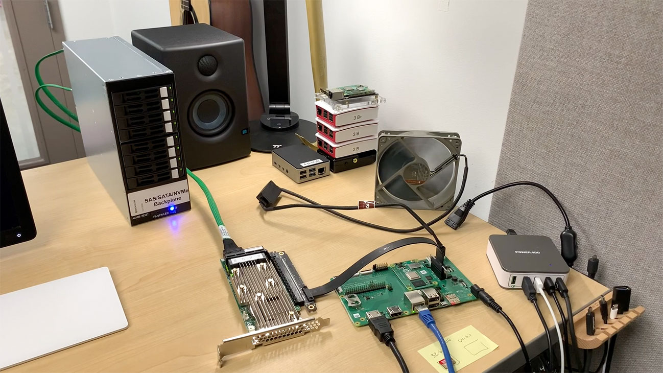 Storage setup with Broadcom RAID HBA and Raspberry Pi Compute Module 4