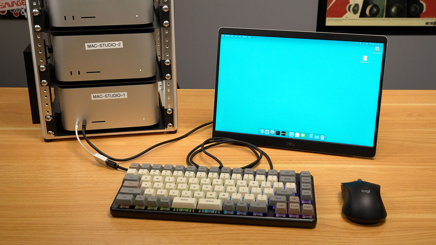 Mac Studio cluster - KVM keyboard monitor mouse