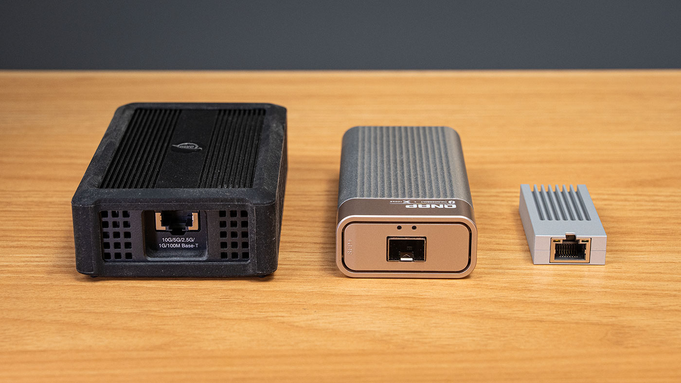 10 Gbps Ethernet adapters for Thunderbolt and USB