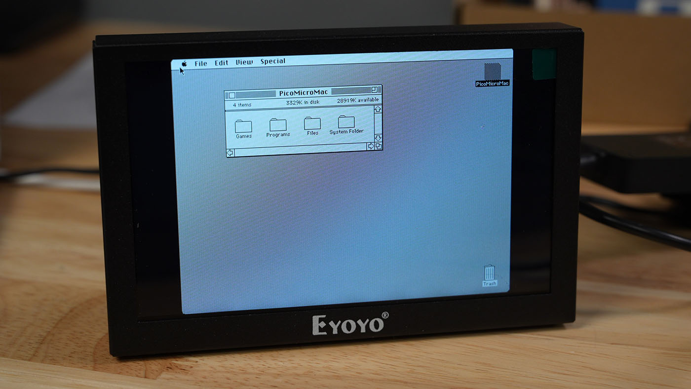 Pico Micro Mac - running over VGA monitor