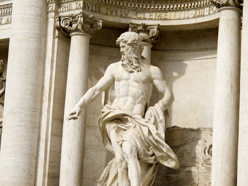 Photo: Trevi Fountain - Detail of Neptune | Jeff Geerling