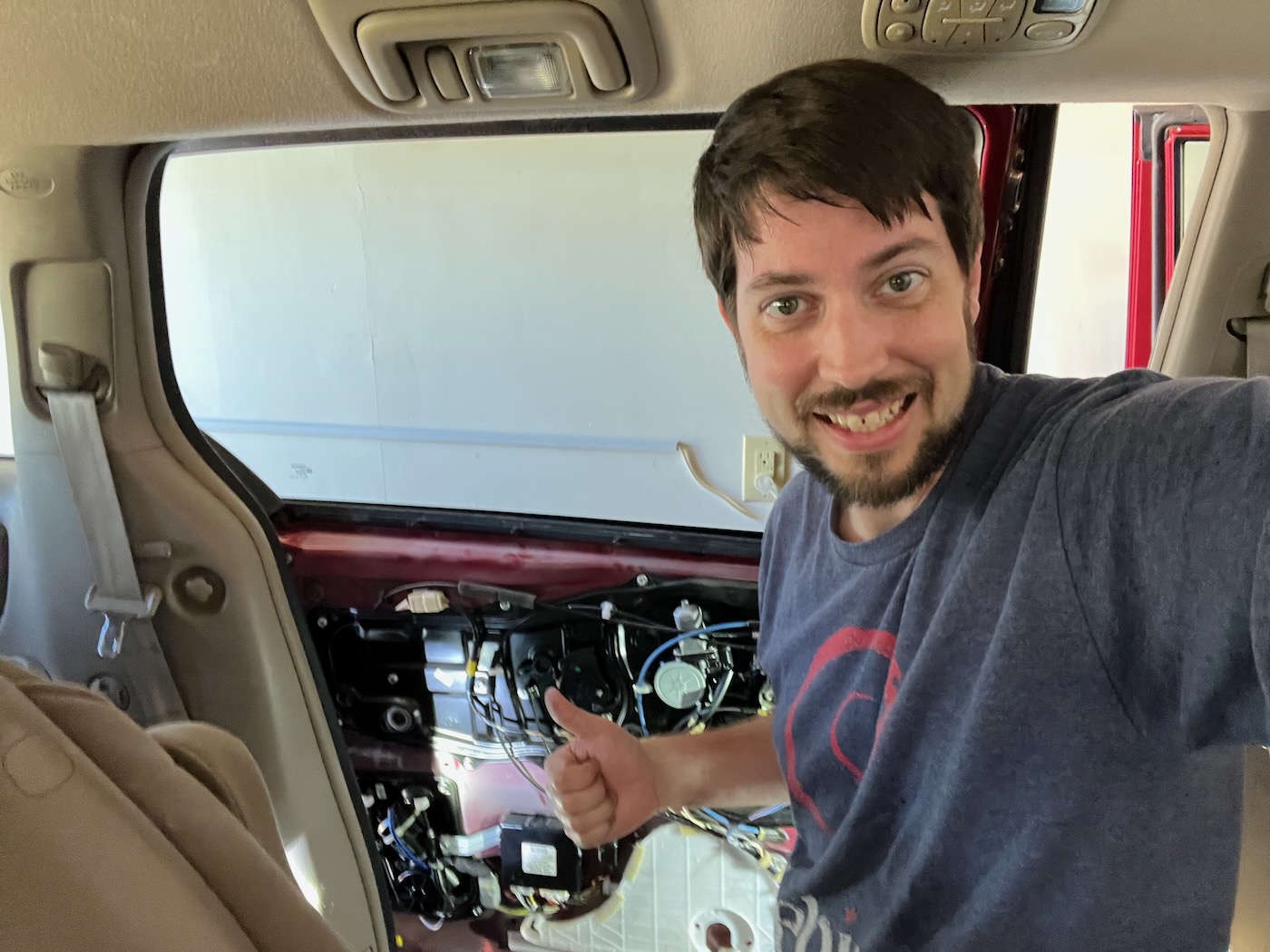 Jeff Geerling repairs a minivan sliding door