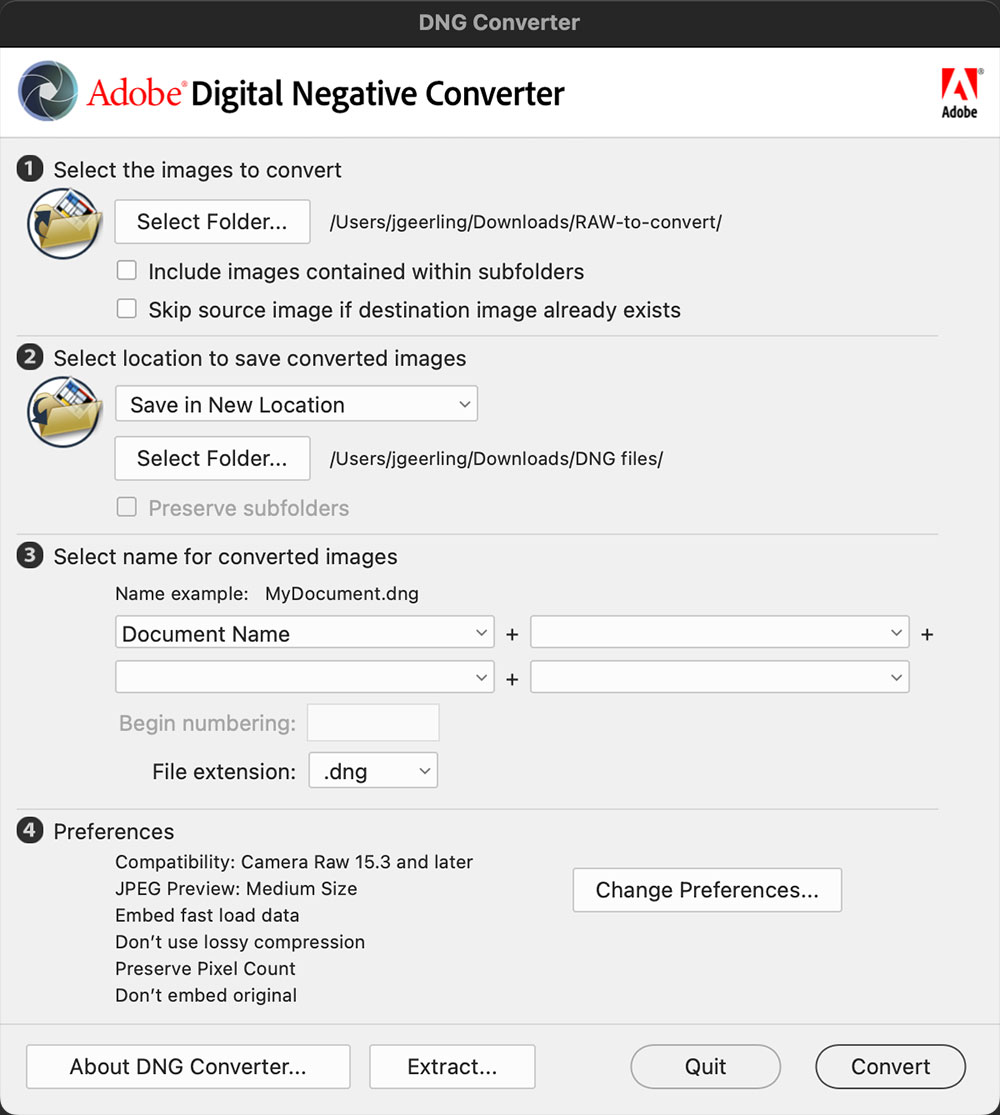 Adobe DNG Digital Negative Converter