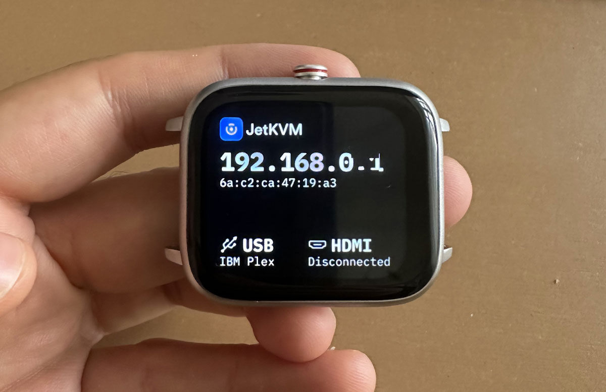 JetKVM smart watch prototype UI