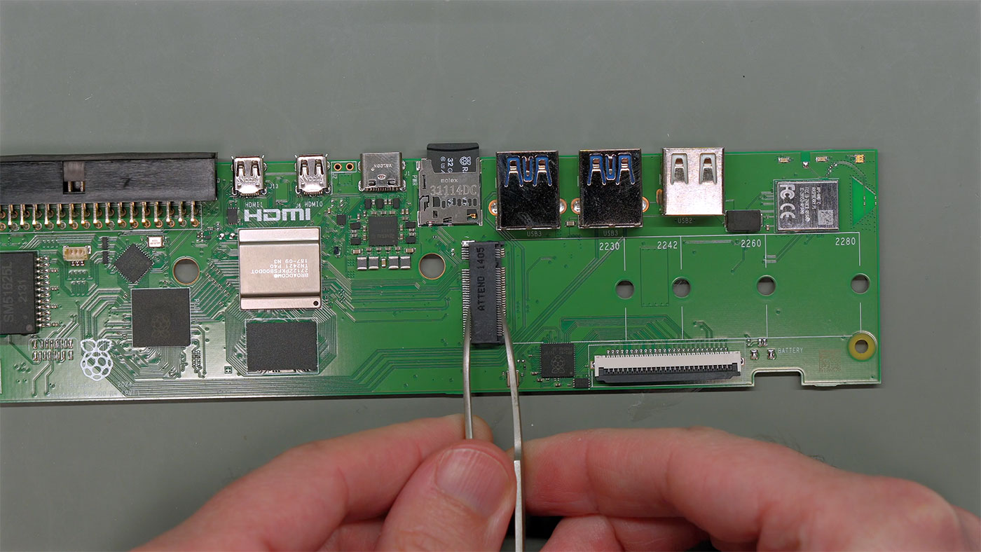 Pi 500 M.2 socket installation