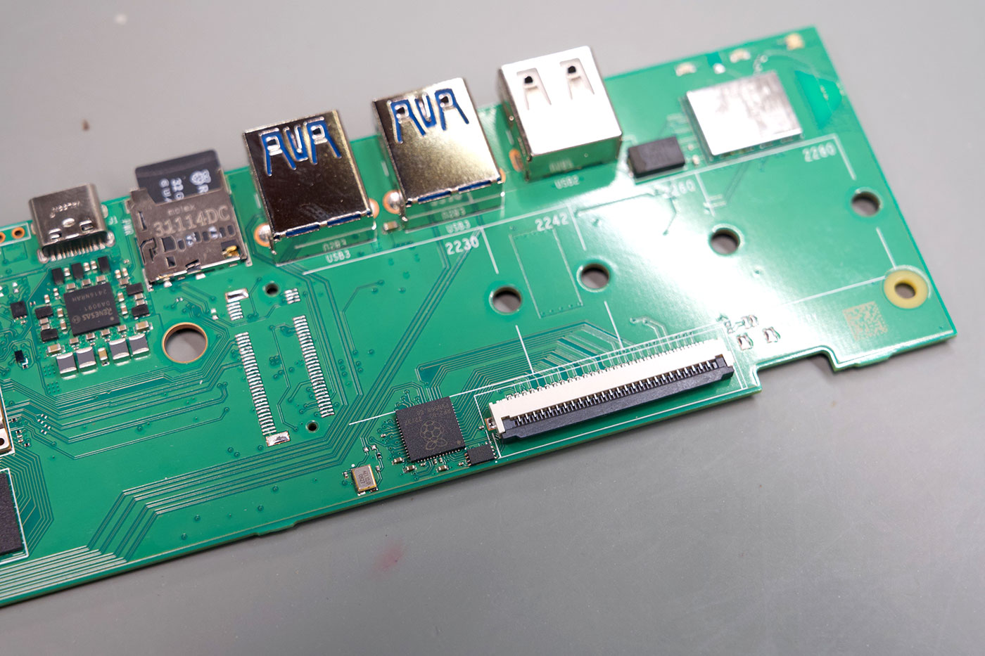 Raspberry Pi 500 PCB with RP2040 for keyboard input