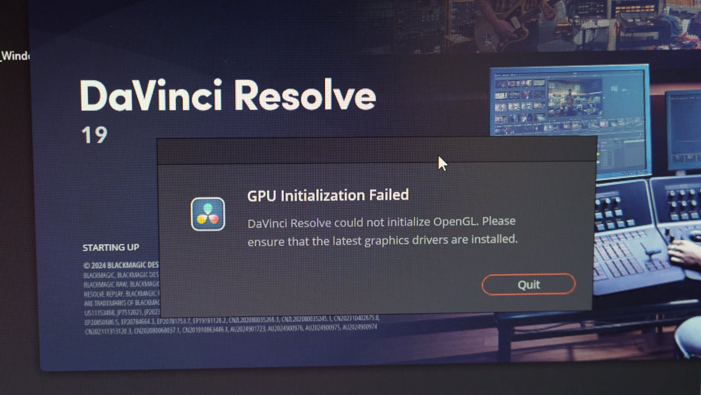 System76 Thelio Astra - OpenGL not found in Davinci Resolve